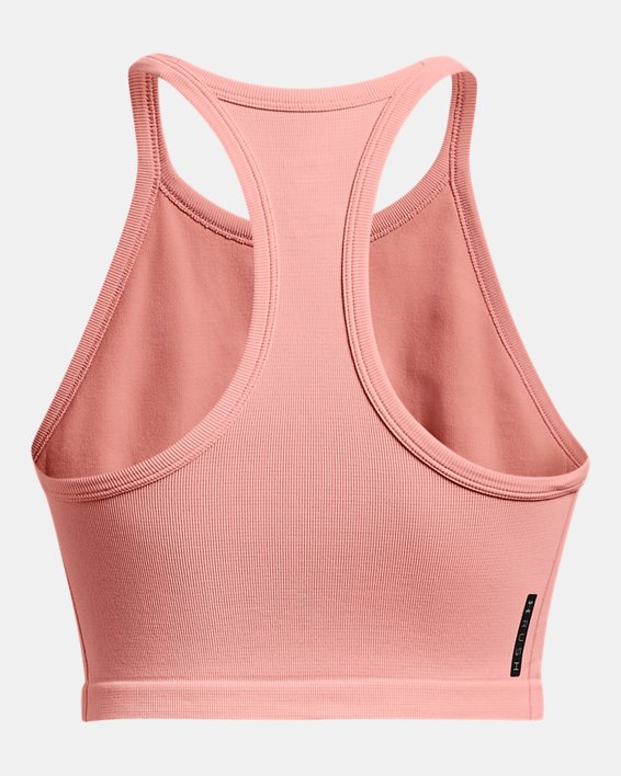 Camiseta sin mangas ni costuras UA RUSH™ para mujer, Pink, pdpMainDesktop image number 5